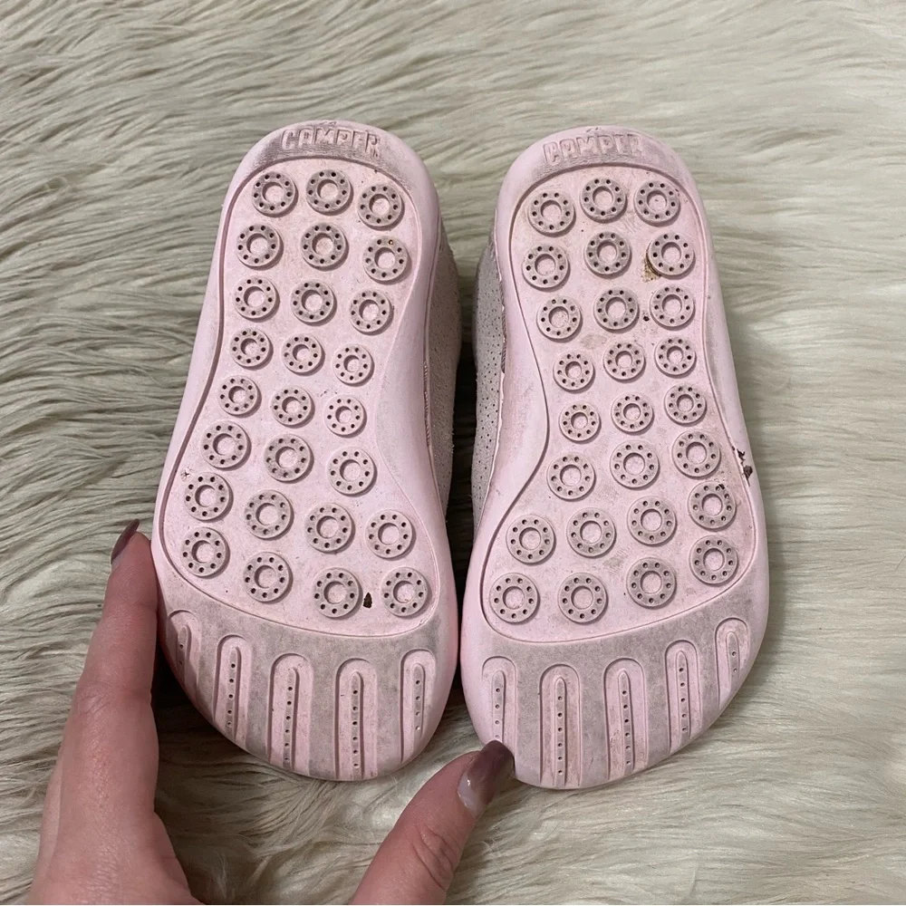 Camper Baby Girl 7 Peu First Walkers Light Pink Nubuck Glitter Sneakers Shoes